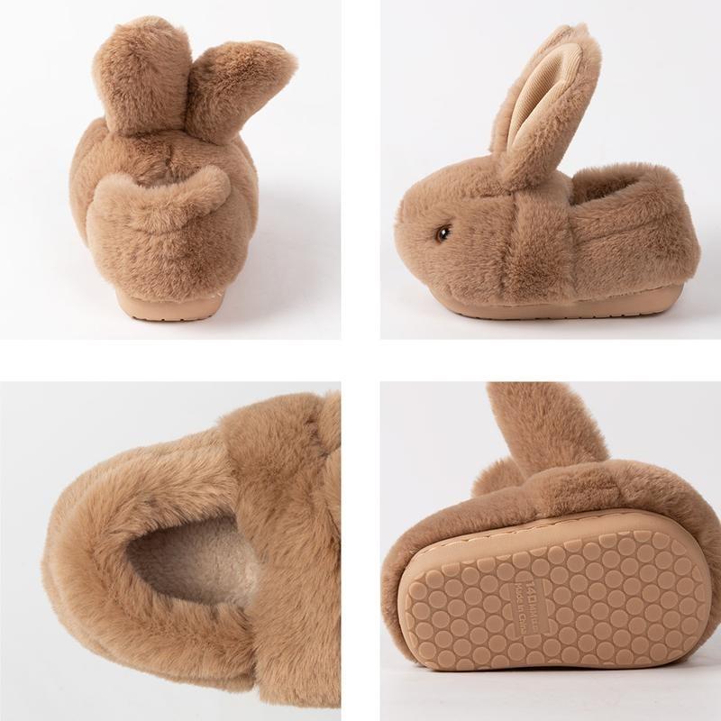 Slippers House Shoes Cute with Bunny Design Plush Indoor Slippers Non-Slip Footwear Women Girl Comfort