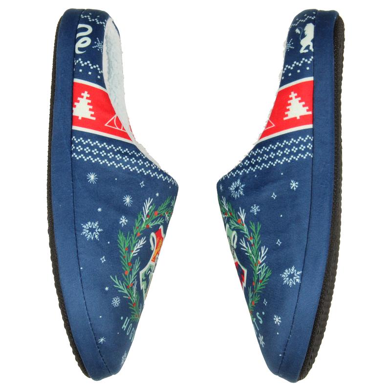 Harry Potter Hogwarts Christmas Holiday Unisex Memory Foam House Slippers For Women Men