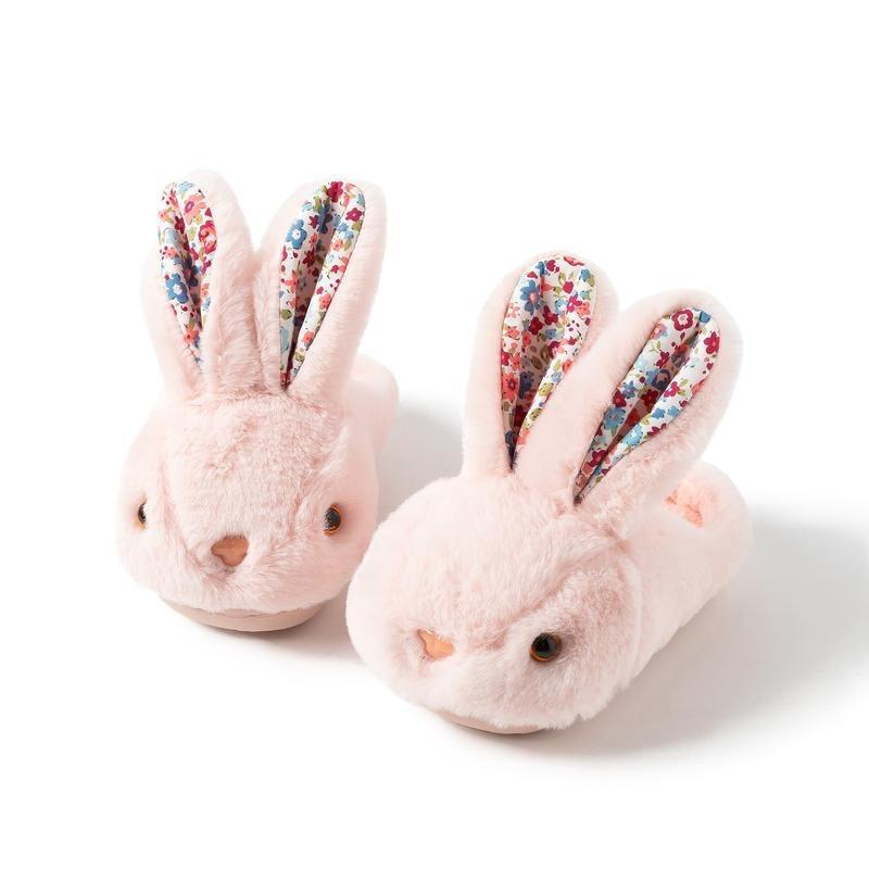 Slippers House Shoes Cute with Bunny Design Plush Indoor Slippers Non-Slip Footwear Women Girl Comfort