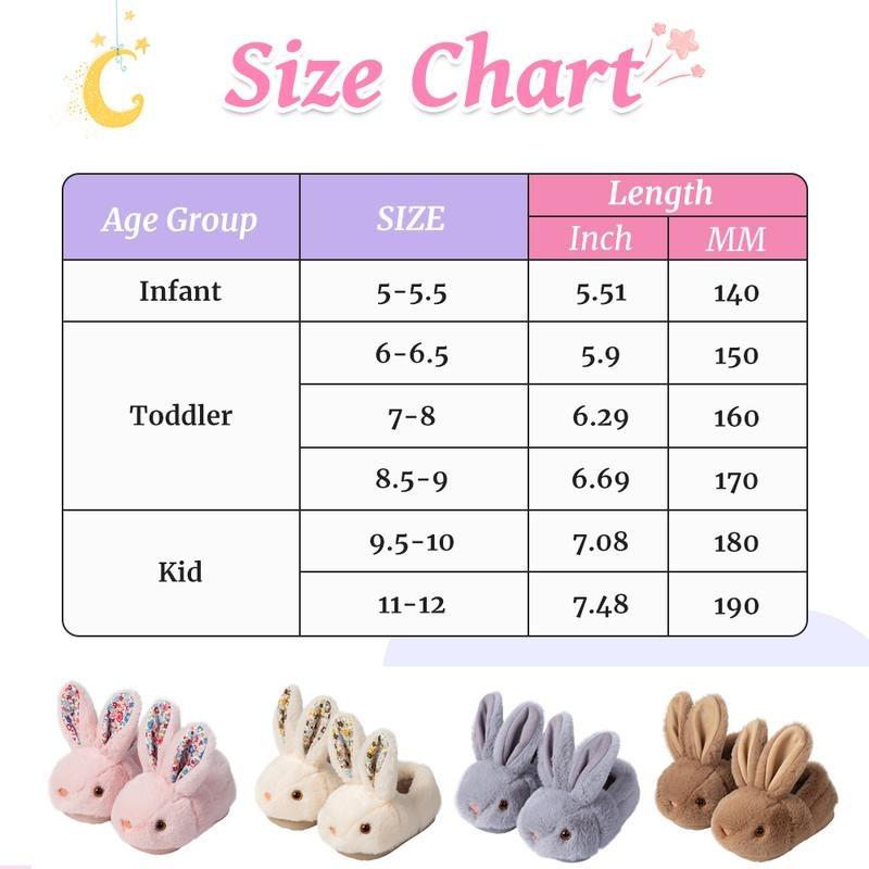 Slippers House Shoes Cute with Bunny Design Plush Indoor Slippers Non-Slip Footwear Women Girl Comfort