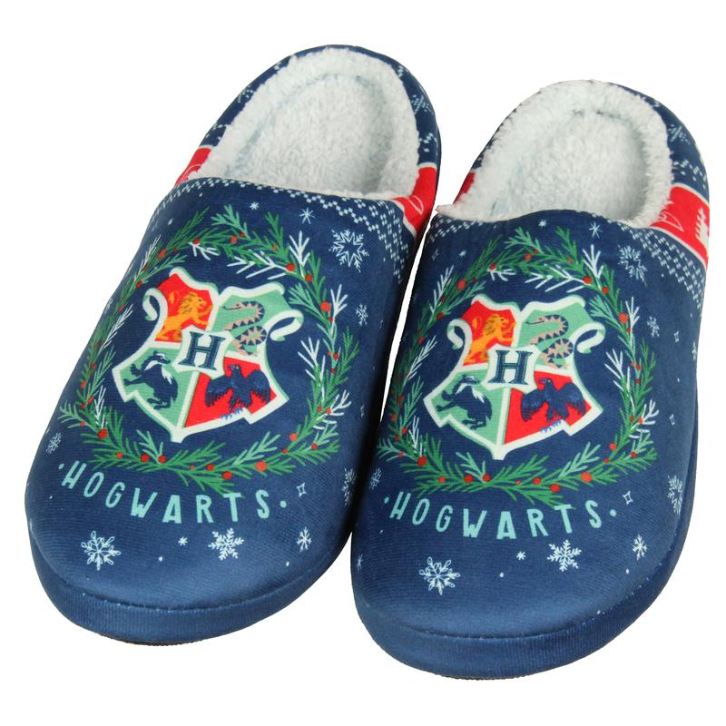 Harry Potter Hogwarts Christmas Holiday Unisex Memory Foam House Slippers For Women Men