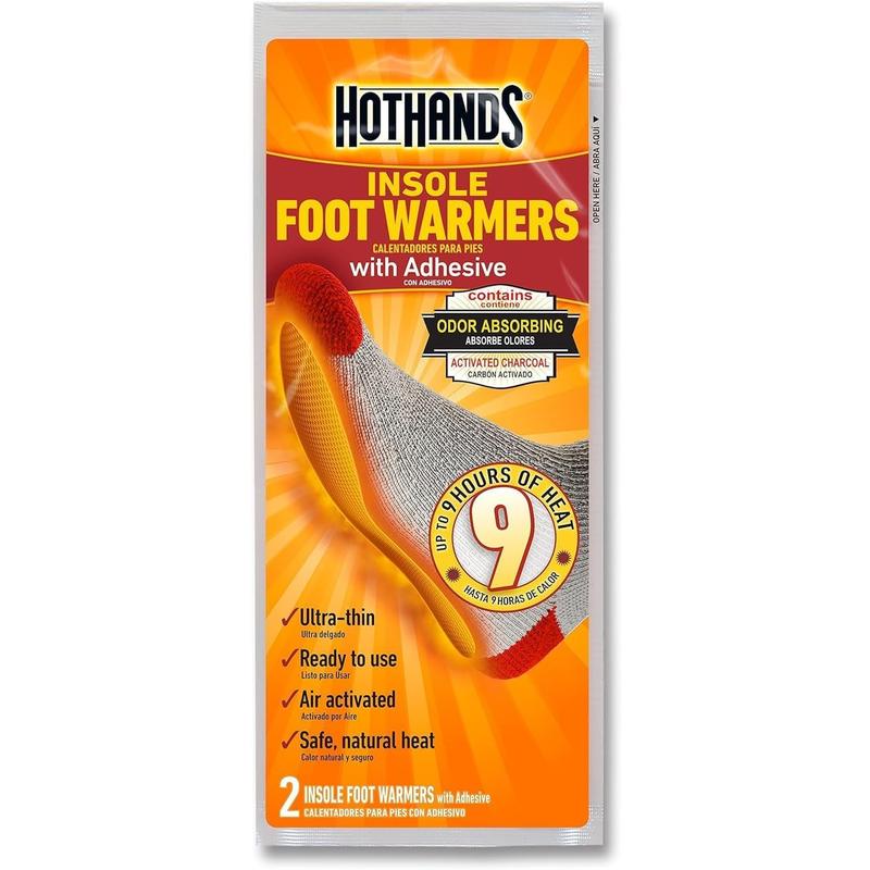 HotHands Insole Foot Warmers with Adhesive - Long-Lasting, Safe, Natural, Odorless Air-Activated Warmers - Provides Up to 9 Hours of Heat