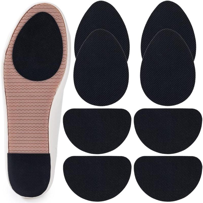 12PCS Non-Slip Shoe Pads for Bottom of Shoes, Premium Rubber Self Adhesive Anti-Slip Shoe Grips Stickers, High Heels Non-Skid Sole Protector