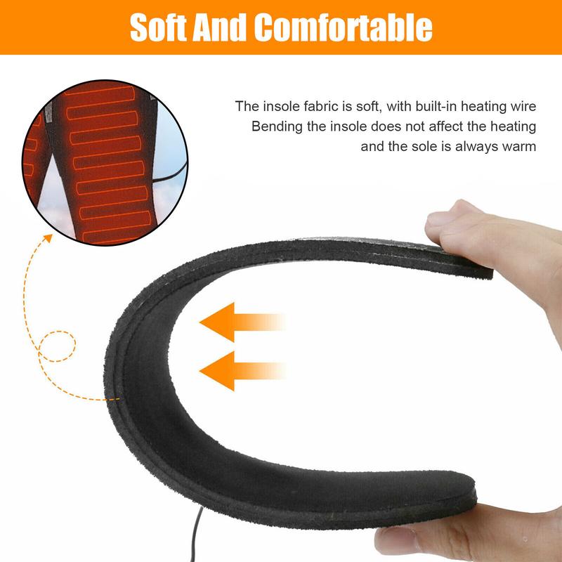 USB Electric Heated Shoe Insoles Sock Feet Heater Foot Pads Warmer Winter Insole