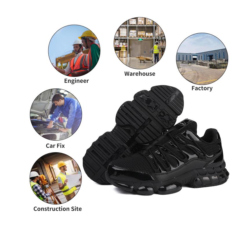 Steel-toed shoes prevent toe injuries, puncture-proof and indestructible, suitable for construction workers and outdoor travel Closed Footwear Comfort safety boot