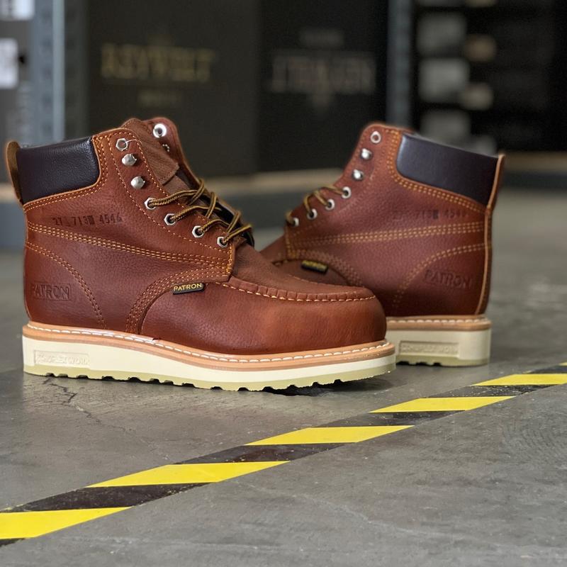 713 Roble Patron Boots Moc Toe Work Boots Botas de Trabajo Para Caballero construction work gear