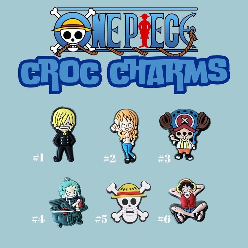 Anime Inspired Croc Charms| Cool Charms for Clogs| Crocs Accessories | Shoe Decor | Character Shoe Clips| Shoe Charm | Pirate Anime Footwear Comfort