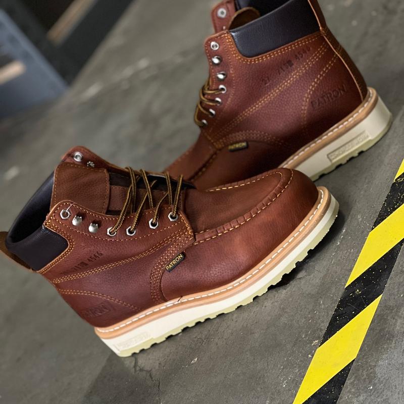 713 Roble Patron Boots Moc Toe Work Boots Botas de Trabajo Para Caballero construction work gear