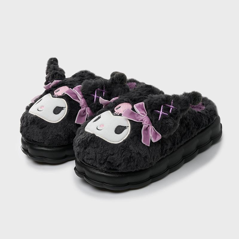 Clow M Cotton Slippers Autumn and Winter New Home Non-Slip Warm Sanrio Half Slippers Cotton Slippers Women's