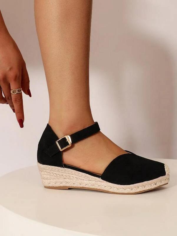 Ankle Strap Comfort Breathable Wedge Sandals for Women, Trendy Platform Sandals for Summer Beach Vacation, Casual Stylish Walking Shoes for Daily Back To School Wear for Girl