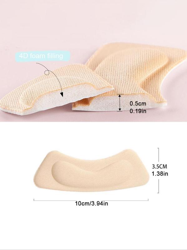 5 Pairs Moon-shaped Heel Cushions, Anti-slip Comfortable Shoes Accessory, Anti-wear Shoe Insoles