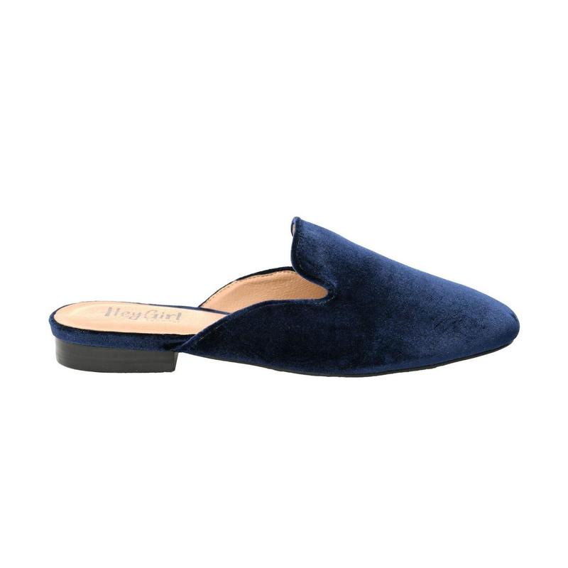 CORKYS SPOTLIGHT FLAT SLIP-ON - NAVY VELVET