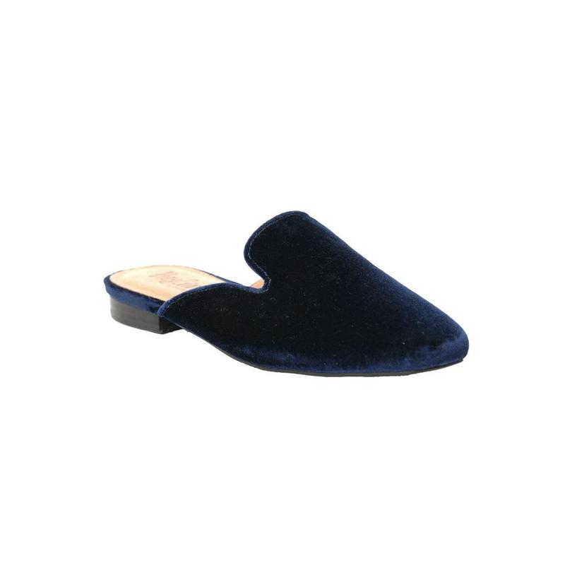 CORKYS SPOTLIGHT FLAT SLIP-ON - NAVY VELVET