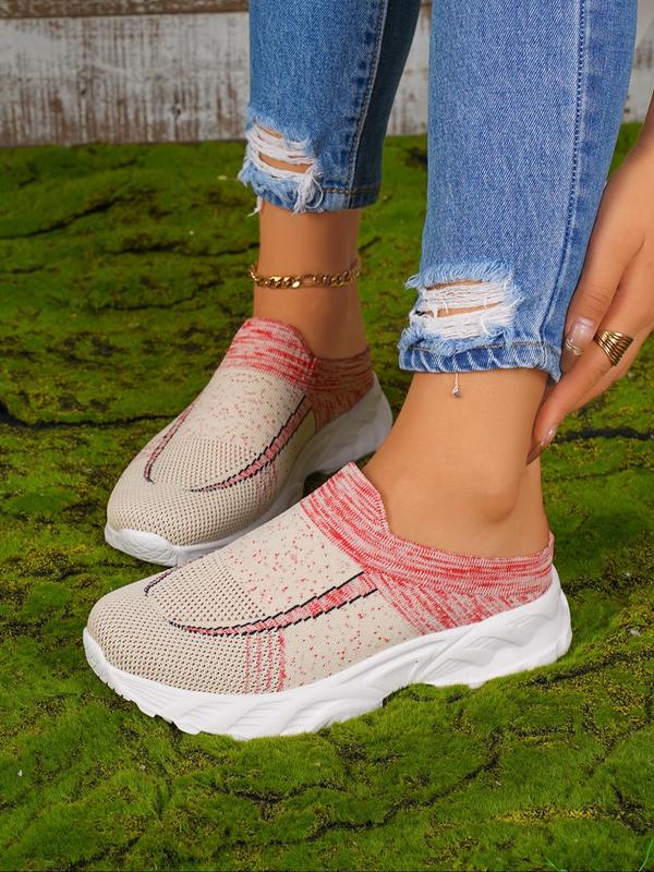 Women's Mesh Breathable Lightweight Slip on Sneakers, Casual Comfortable Sports Running Shoes, All-match Round Toe Shoes for Daily Wear