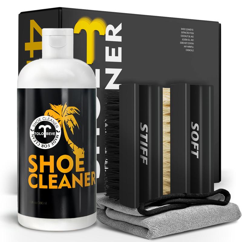 Tolobeve 13Oz Shoe Cleaner Kit, White Shoe Cleaner Sneakers Kit, Sneaker Cleaning Kit, Shoe Cleaning Kit for White Shoes,Suede Shoe,Tennis Shoe,Leather,Canvas