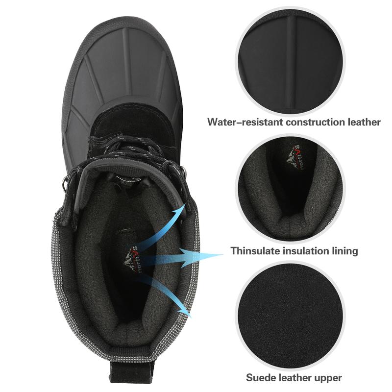 Men's Insulated Waterproof Snow Boots