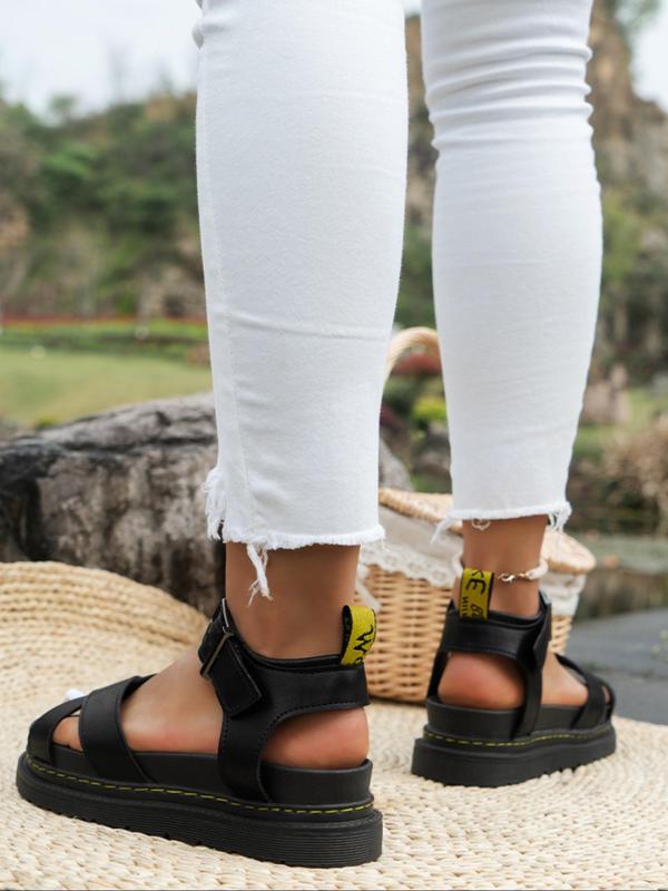 Women's Fashionable Criss Cross Strap Buckle Sandals, Casual Comfortable Flat Sandals for Summer, Lightweight Breathable Shoes for Daily Wear