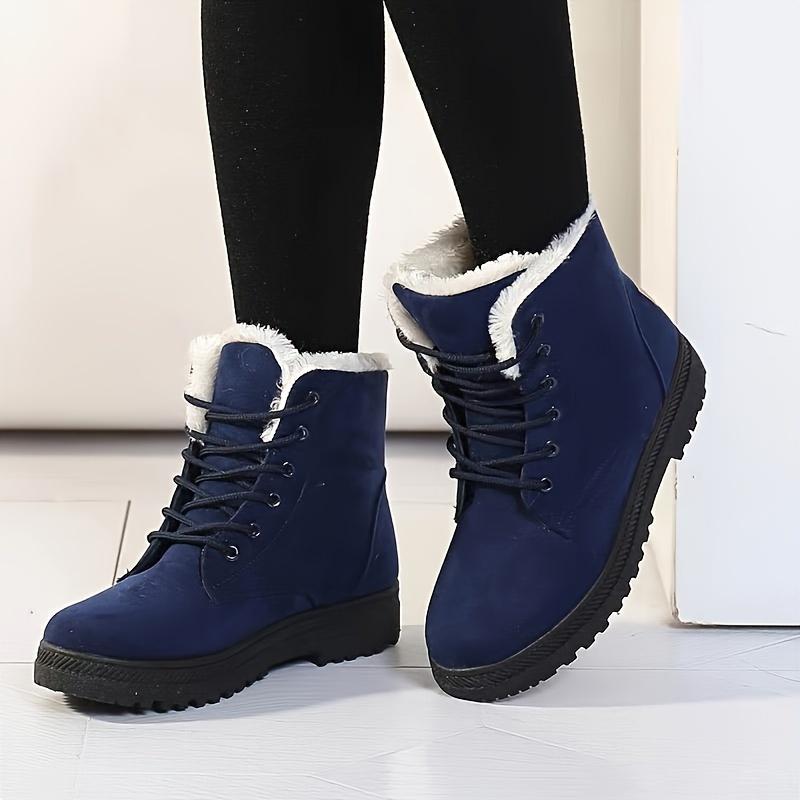 Women's Winter Ankle Snow Boots-Warm Fur Lining-Fabric Insole-Durable Outdoor Shoes