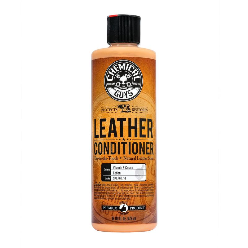 CHEMICAL GUYS Leather Conditioner - leather care, conditioner, restore and protect, rehydrate, prevent cracking, safe on car seats, handbags, shoes