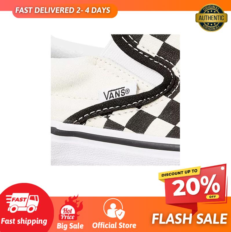 Vans Classic Slip-On  Black Off White Shoes  - Casual Women's Sneaker