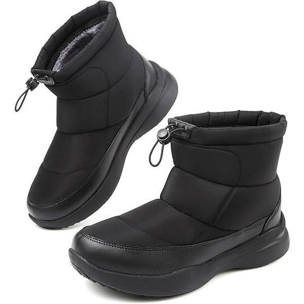 Men's Winter Snow Boots Warm Fur Lined Waterproof Anti Slip Warm Shoes