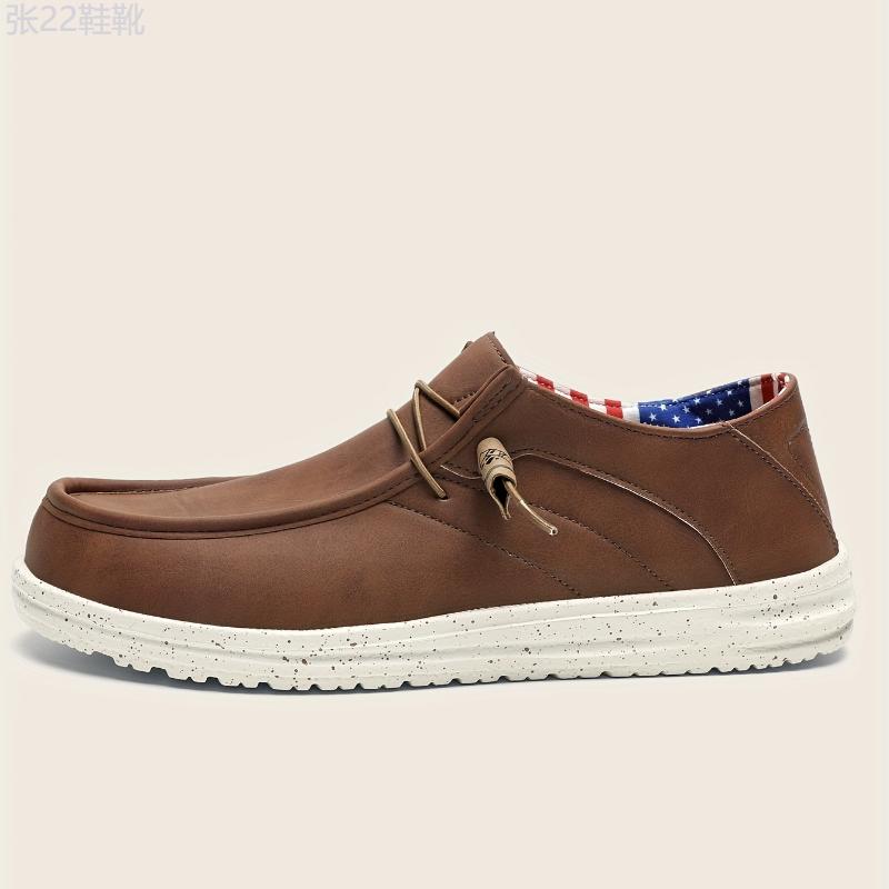 Men's Loafer Shoes With Decorative Shoelaces, Comfy Non-slip Slip On Breathable Shoes Sneakers, Spring And Summer Footwear Flat