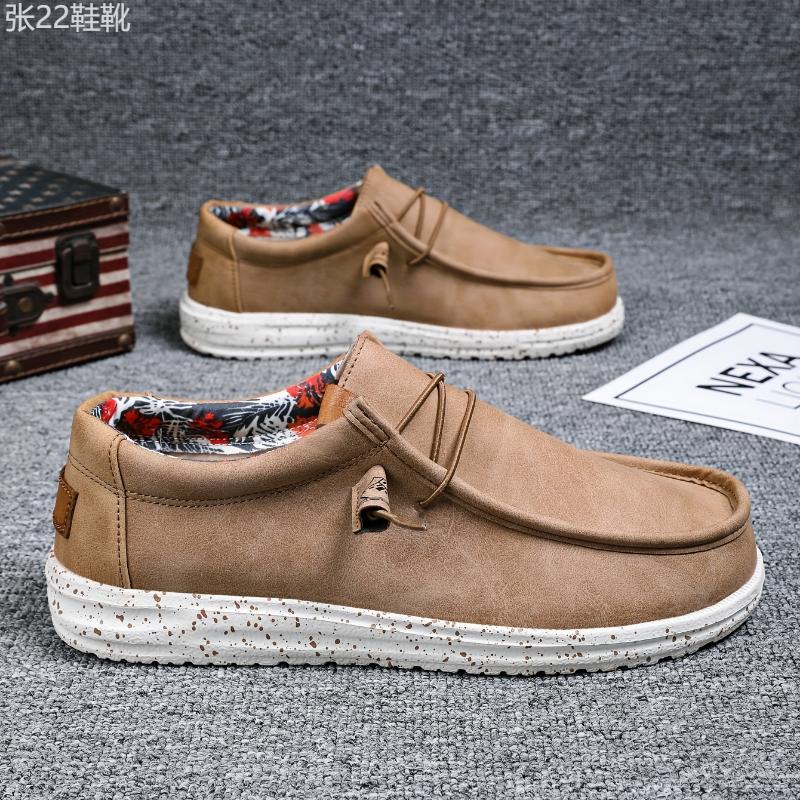 Men's Loafer Shoes With Decorative Shoelaces, Comfy Non-slip Slip On Breathable Shoes Sneakers, Spring And Summer Footwear Flat