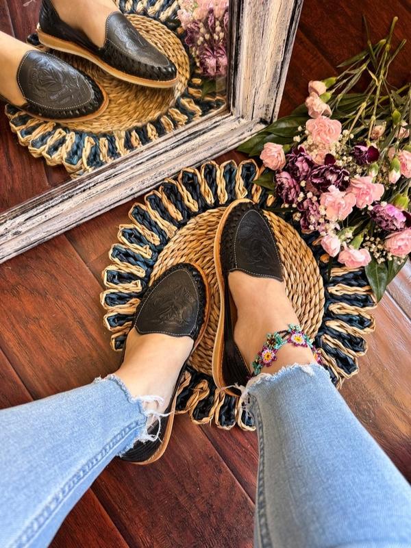 Huarache Sandal - All Sizes Boho- Hippie Vintage - Mexican Style - Colorful Leather