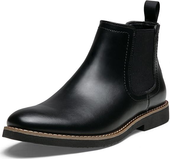 Chelsea Boots Men Casual Dress Boots Black Ankle Classic Slip on Boots for Men Boy Walking Shoes