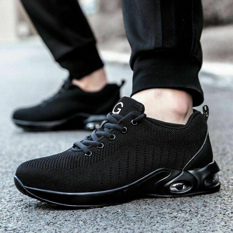 Steel Toe Shoes Men Slip Resistant Work Safety Sneakers Lightweight Comfortable