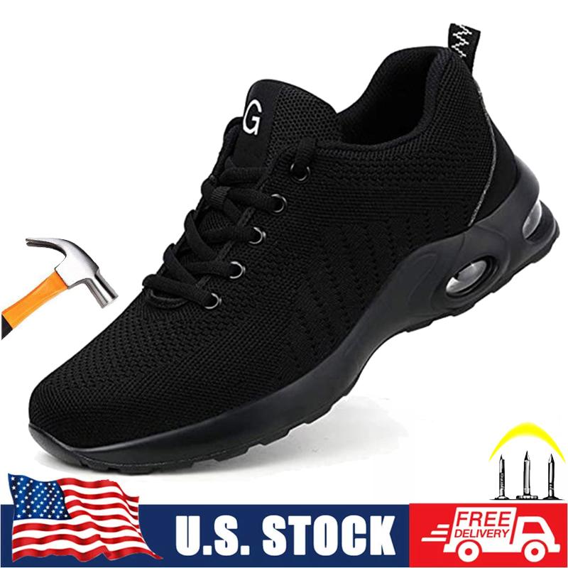 Steel Toe Shoes Men Slip Resistant Work Safety Sneakers Lightweight Comfortable