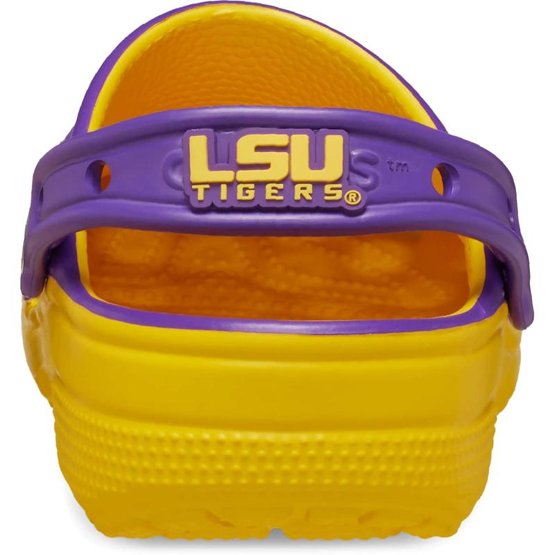 Crocs Unisex Adult LSU Tigers Classic Clogs, Collegiate Football Fan Gear