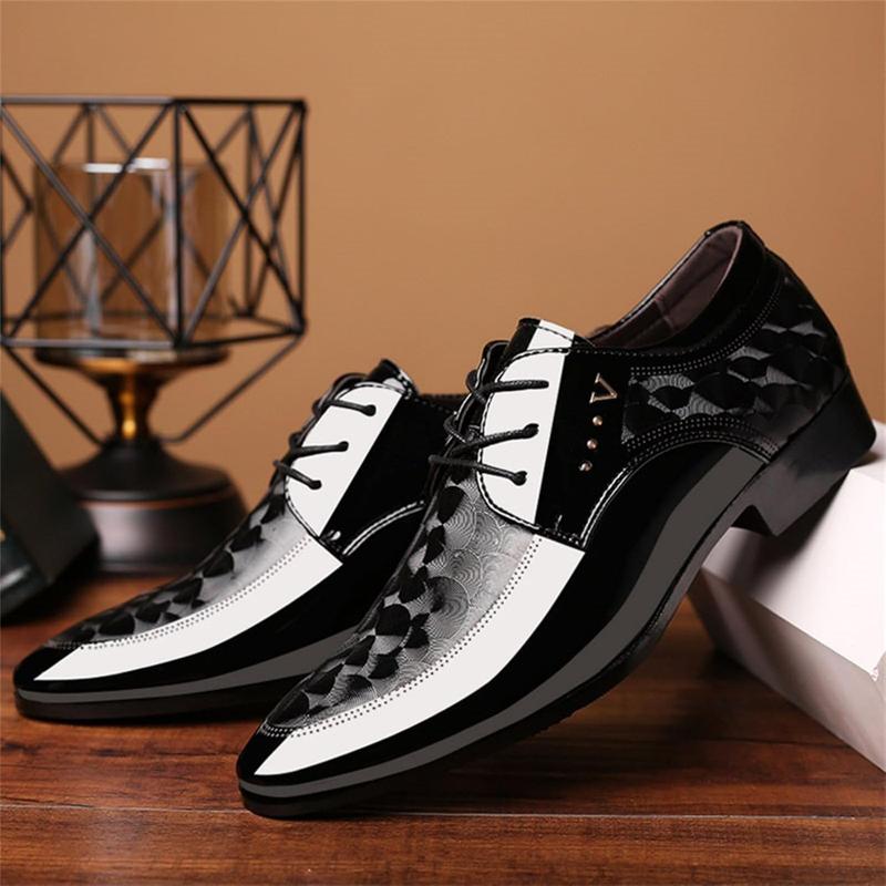 Men's Oxford Shoes Moire PatternFormal Business Dress Shoes Lace up Italy Modern Suit Tuxedo Shoes for Men