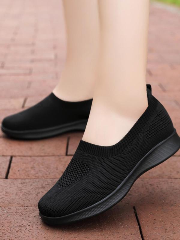 1 Pair Women's Sportive Plain Color Low Top Slip on Sneakers, Comfortable Breathable Casual Shoes, Fashionable Sneakers for Daily Wear