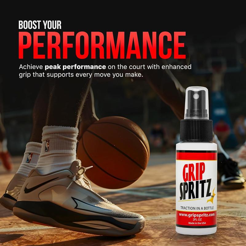 Grip Spritz - Basketball Shoe Grip Spray - Improve Sole Traction & Court Grip - Rejuvenate & Elongate Sneaker Life - Anti Slip Grip & Performance Enhancer