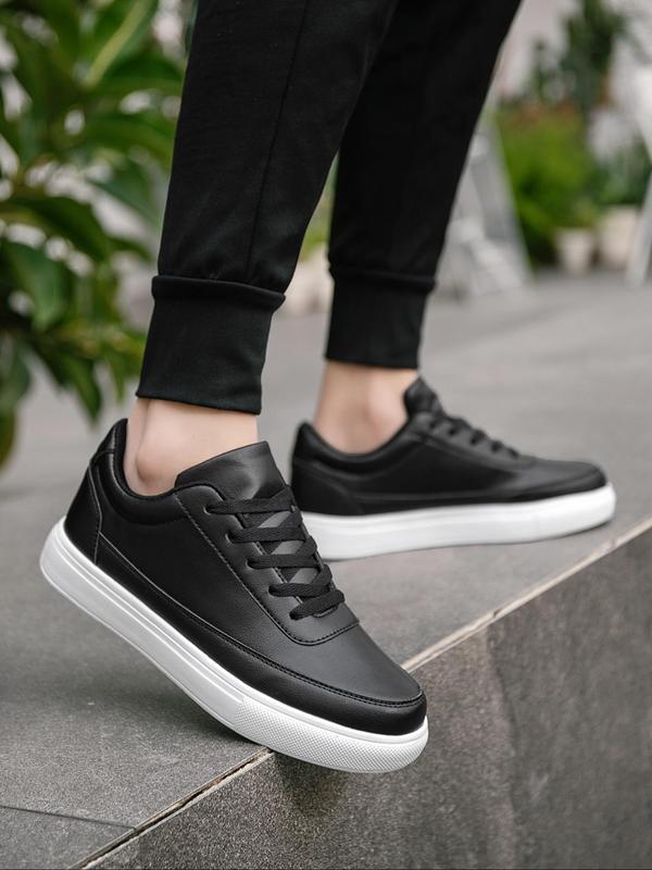 Men's Fashionable Lace Up Low Top Sneakers, Casual Comfortable Breathable Sports Skate Shoes for Men, Male All-match Round Toe  Fall Shoes  for Daily Wear