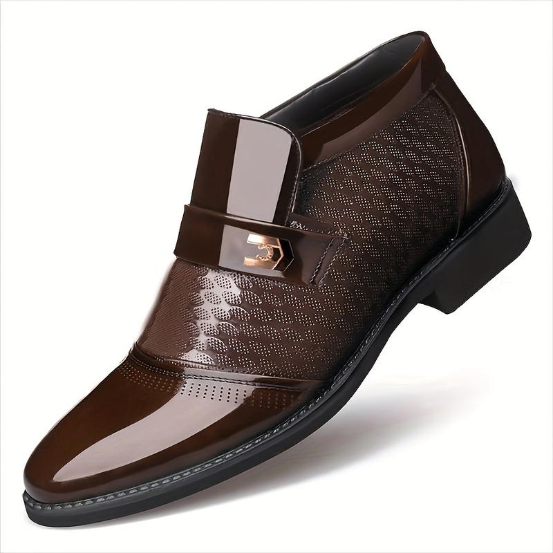 Men's Formal Pointed Toe Slip-on Shoes Non-slip Breathable Boots For Wedding Business