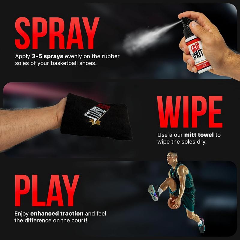 Grip Spritz - Basketball Shoe Grip Spray - Improve Sole Traction & Court Grip - Rejuvenate & Elongate Sneaker Life - Anti Slip Grip & Performance Enhancer