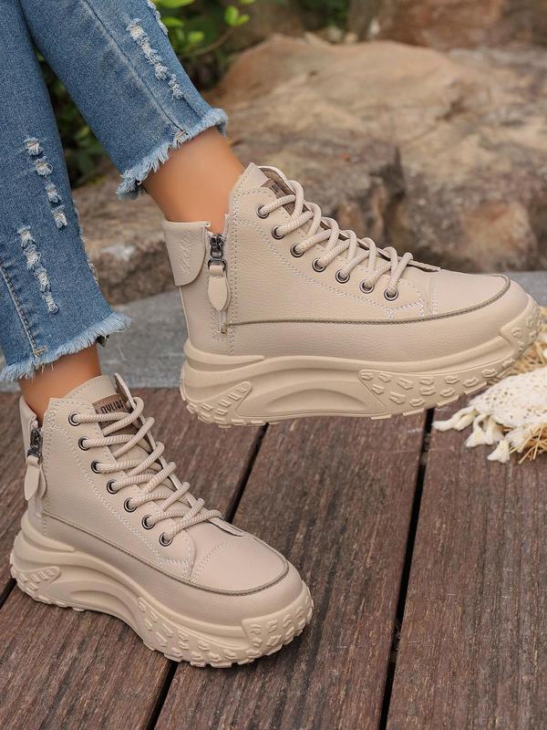 Fashionable Round Toe Platform Casual Shoes, Casual Comfortable Shoes for Daily Wear, Female All-match Shoes for Daily Wear